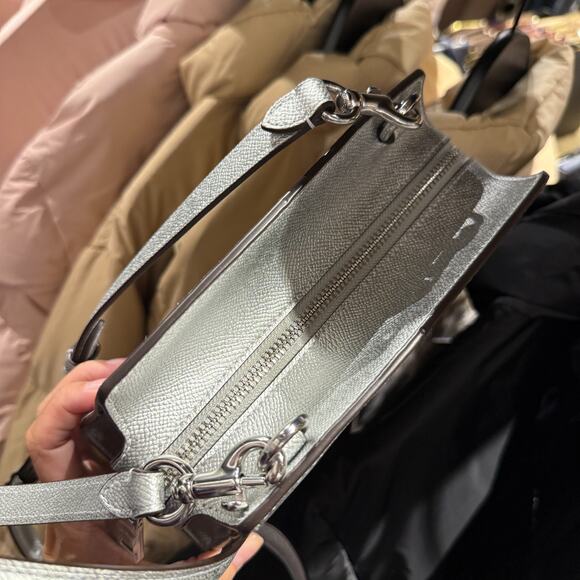 Coach Gia Crossbody Bag In Signature Canvas CCK70 Silver NWT - Picture 2 of 6